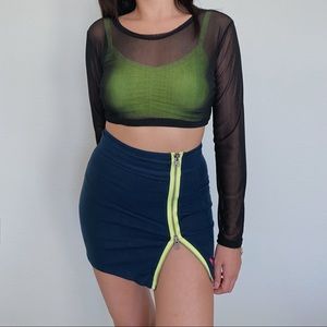 Double-Zipper Skirt